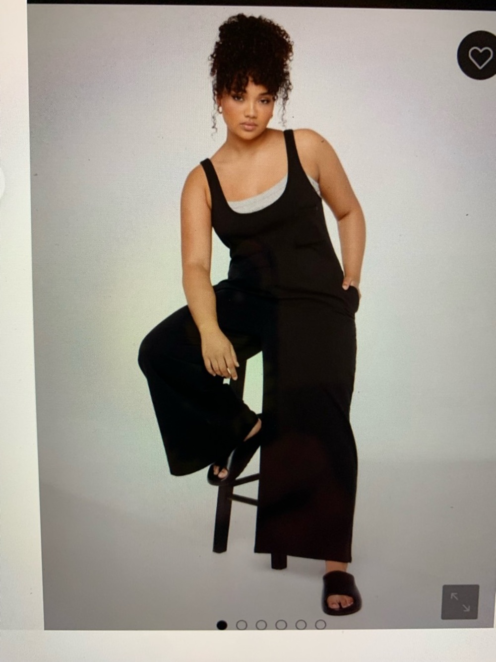 Savage X Fenty Black Wide-Leg Scoop-Neck Jumpsuit Unsure Of Size Possible Large